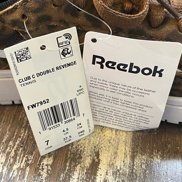 Reebok Club C Double Revenge Leopard Print Shoes Woman Size 7 (FW7952). NWT. - Picture 6 of 11